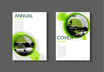 green  modern  cover book Brochure template, design, annual report, magazine and flyer layout Vector a4