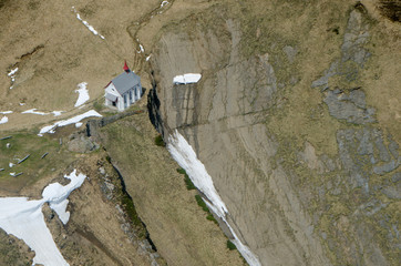 Naklejka premium Church seen from the top of Mount Pilatus