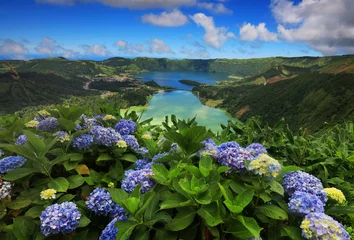 Foto op Canvas Sete Cidades landscape, Sao Miguel Island, Azores, Europe © Rechitan Sorin