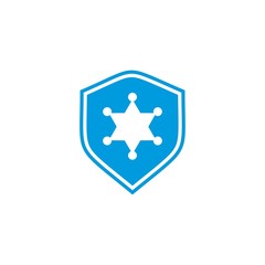 Police badge vector icon