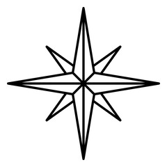 Vector Single Icon - Classic Wind Rose