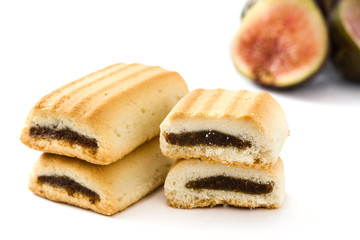 Fototapeta na wymiar Fig cookies isolated on white background