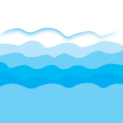 blue sea waves- vector background