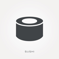 Silhouette icon sushi