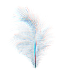 3d photo effect of a feather