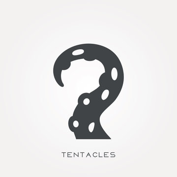 Silhouette Icon Tentacles