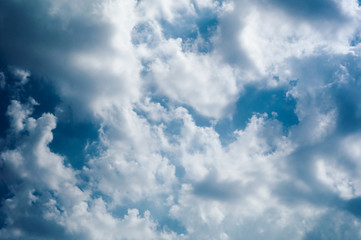 blue sky with clouds sunny weather with sunshine