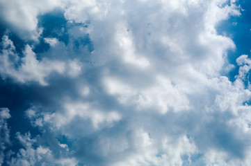 blue sky with clouds sunny weather with sunshine