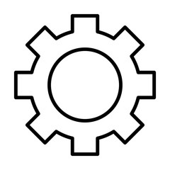 Gear wheel line icon. Cog sign. Options, preferences and settings symbol. Vector