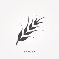 Silhouette icon barley