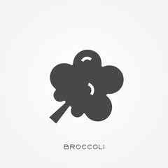 Silhouette icon broccoli