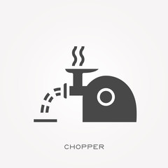 Silhouette icon chopper
