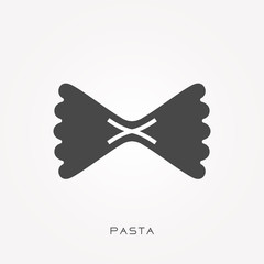 Silhouette icon pasta