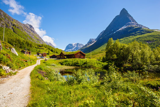 Innerdalen valley beautiful hiking destination, Norway