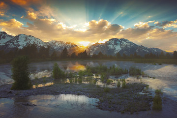Sunset in the Tetons