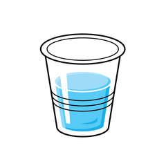 Cup or glass of water isolated.