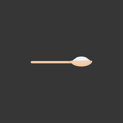 Spoon of rice vector flat icon