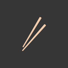 Chopsticks vector flat icon