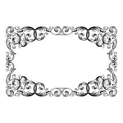 Vintage baroque ornament vector