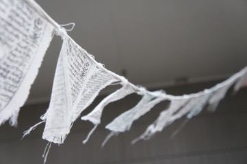 Bleached and Faded Tibetan Prayer Flags