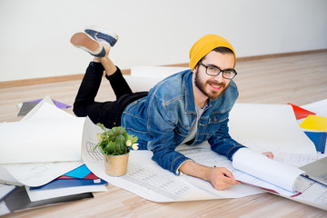 Freelancer architect working from home