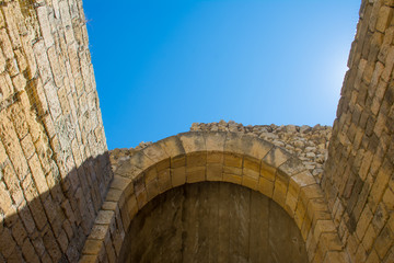 the ruins of the roman amphitheatre in tarragona