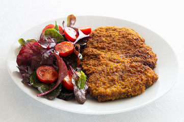 schnitzel with vegetables