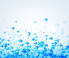 White background with blue arrows.