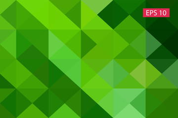 Green abstract geometric background, vector from polygons, triangle background, vector illustration, vector pattern, triangular template