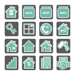 Set of real estate icons