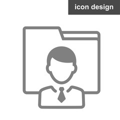 User vector icon of man in business suit