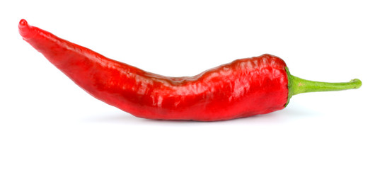 red hot chili pepper isolated on white background