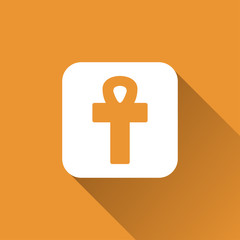 Obraz premium Ankh icon with long shadow