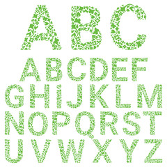 Ecology english alphabet letters