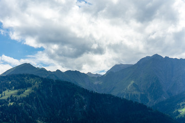 beautiful mountain view in flims switzerland