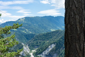 Fototapeta na wymiar beautiful mountain view in flims switzerland