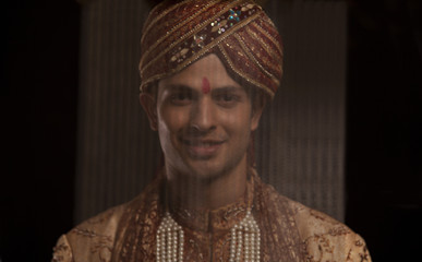 Obraz premium Portrait of a Gujarati groom 