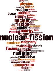 Nuclear fission word cloud