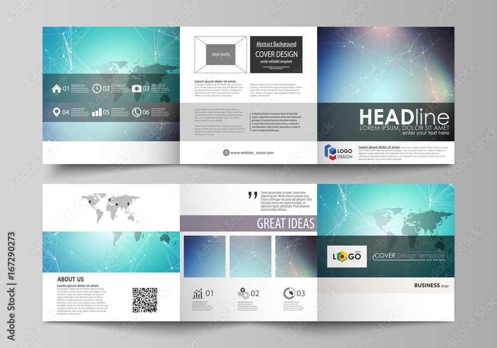 Aufkleber the abstract minimalistic vector illustration of the editable layout. two creative covers design tem