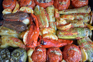 Gemista Greek traditional food Stuffed peppers