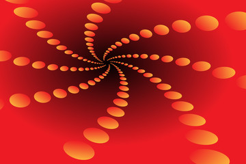 Abstract vector red and  black fractal background