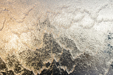 Water floating on the glass wall