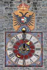 Vipiteno; l'orologio della Torre di Città