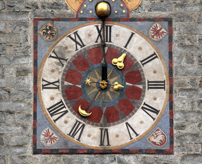 Vipiteno; l'orologio della Torre di Città