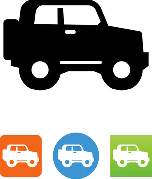 Off Road Vehicle Side View Icon - Illustration