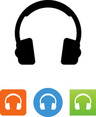 On-Ear Stereo Headphones Icon - Illustration