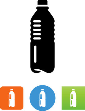 Opaque Plastic Bottle Icon - Illustration