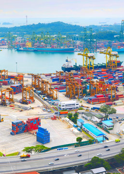 Singapore Port Panorama