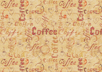 Fototapeta na wymiar Old paper coffee background