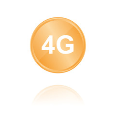 4G Bronze M&uuml;nze mit Reflektion